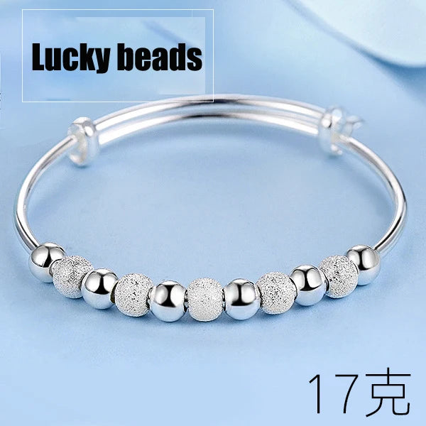 3 Style New 925 sterling silver Lucky Charm Bracelet Cuff Bracelets For Women Bangles Fashion Jewelry Pulseira eprolo