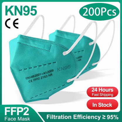 10-200Pcs KN95 CE FFP2 face Masks Approved 5 Layers Filter Protective Health Care Mouth Mask FFP2  Reuseable Mouth KN95 ffp2Mask