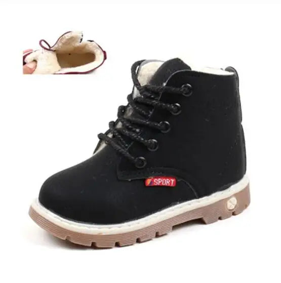 Children Casual Shoes Autumn Winter Martin Boots Boys Shoes Fashion Leather Soft Antislip Girls Boots 21-30 Sport Running Shoes eprolo