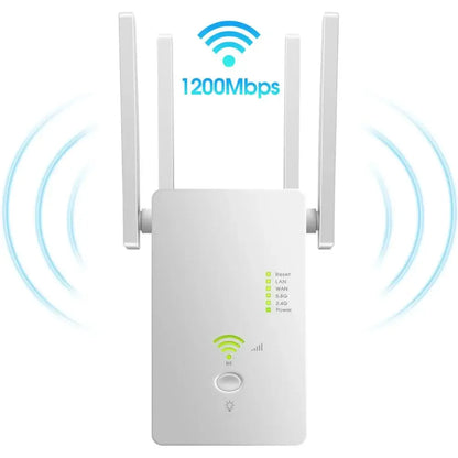 5Ghz WiFi Repeater Dual Band 2.4G& 5G Wireless Wifi Extender 1200Mbps Wi-Fi Amplifier wireless Access Point - Shello's Creative Boutique