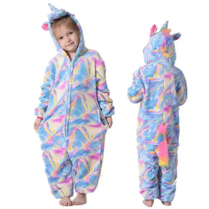 Unicorn Onesie Pajamas - Magical Animal Cartoon Sleepwear (Kids) - Shello's Creative Boutique