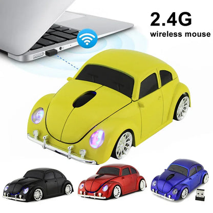 Funny Car Shape Ergonomic Wireless Mouse with Receiver PC Laptop Gaming Mini Car mouse 2.4GHz - Shello's Creative Boutique