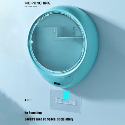 Wall-Mounted Makeup Organizer - Punch-Free Large Capacity Cosmetic Storage Box - Shello's Creative Boutique