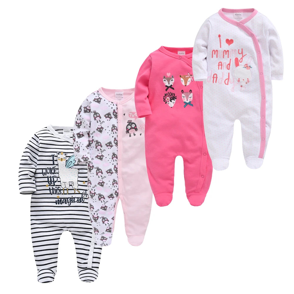 4 pcs/lot New Born Body Bebes Clothing Shello Creative Boutique