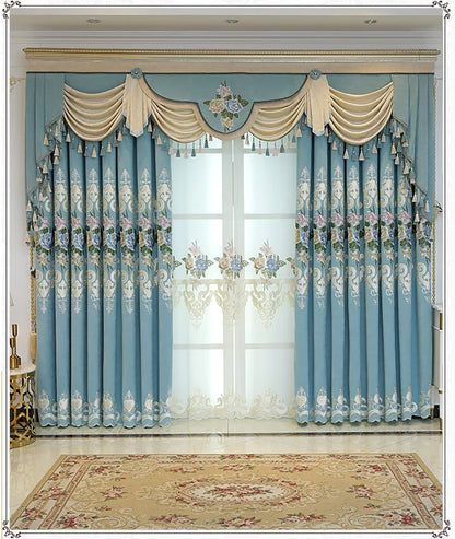 European High-End Luxury Blackout Curtains - Modern Minimalist Drapes for Living Room & Bedroom - Shello's Creative Boutique