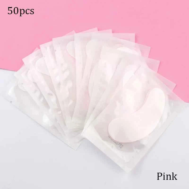New Pink&Blue Grafting Eyelashes Under Eye Pads Lash Eyelash Extension Paper Patches Eye Sticker Wraps Eyelash Makeup Tools