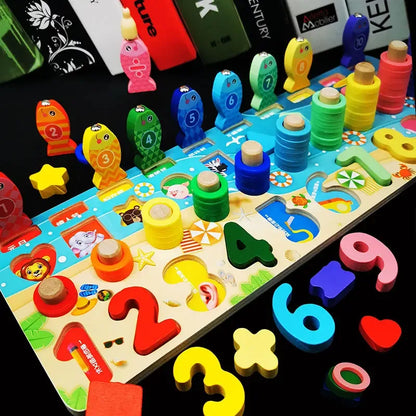 Wooden Montessori Shape & Colour Matching Board - Educational Toy Age 3+ - Shello's Creative Boutique