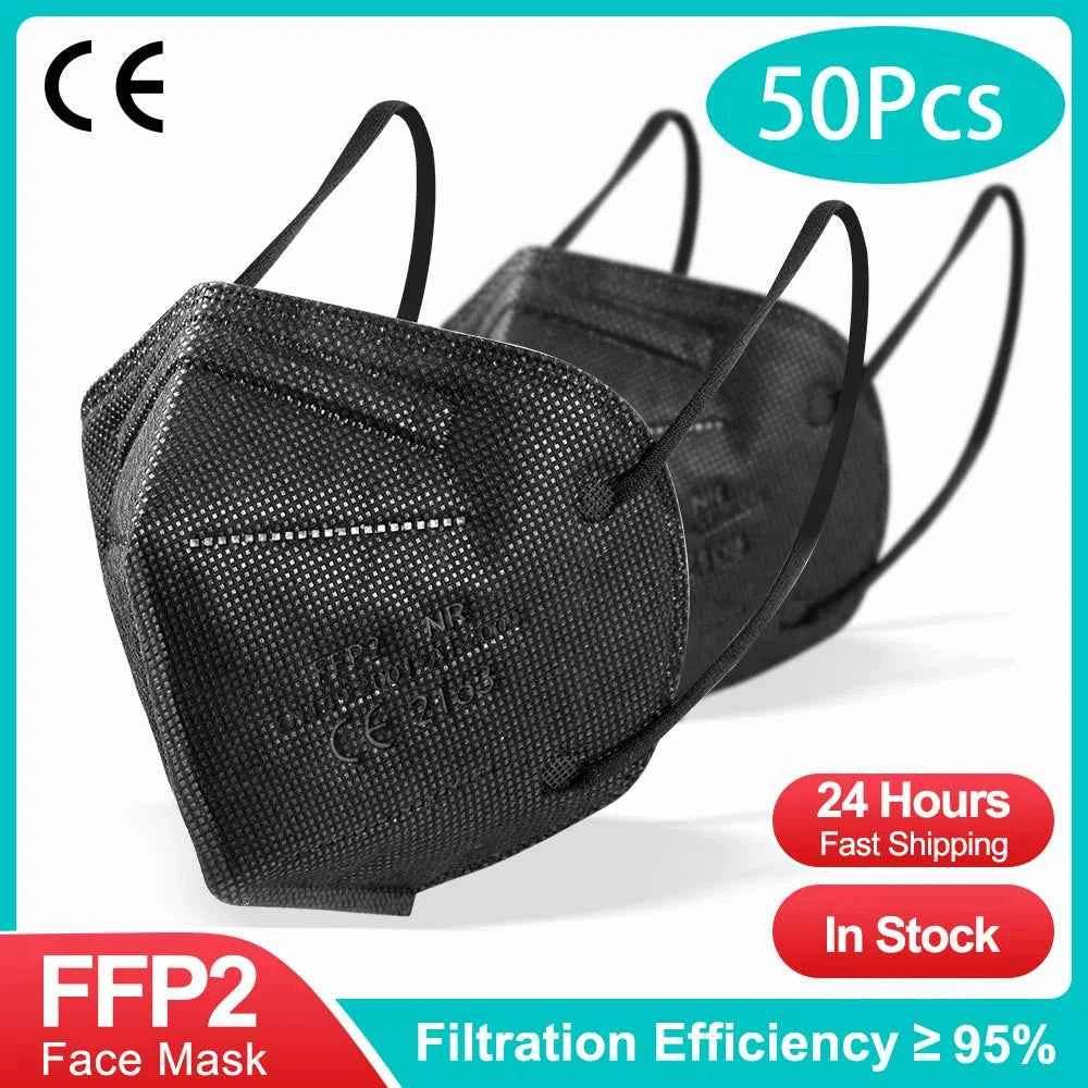 10-200Pcs KN95 CE FFP2 face Masks Approved 5 Layers Filter Protective Health Care Mouth Mask FFP2  Reuseable Mouth KN95 ffp2Mask