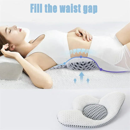 Buckwheat sleep pillow bed back pillow pregnant women pillow lumbar support lumbar support to prevent lumbar muscle strain reduc - Shello's Creative Boutique