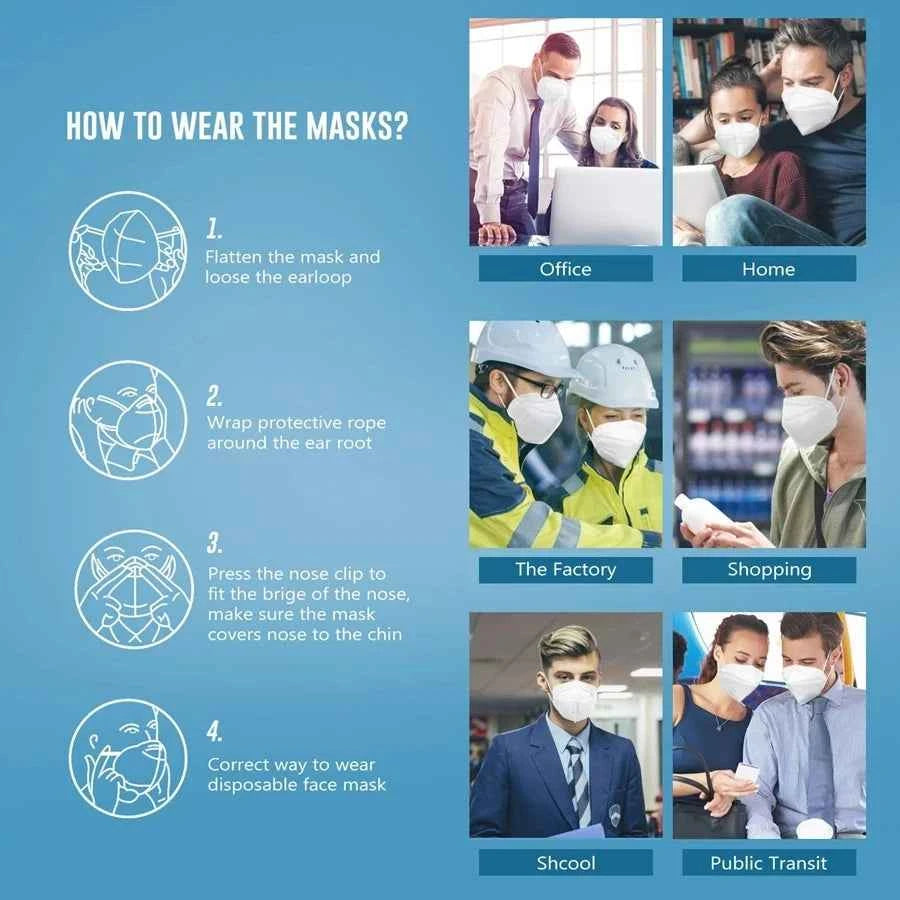 10-200Pcs KN95 CE FFP2 face Masks Approved 5 Layers Filter Protective Health Care Mouth Mask FFP2  Reuseable Mouth KN95 ffp2Mask