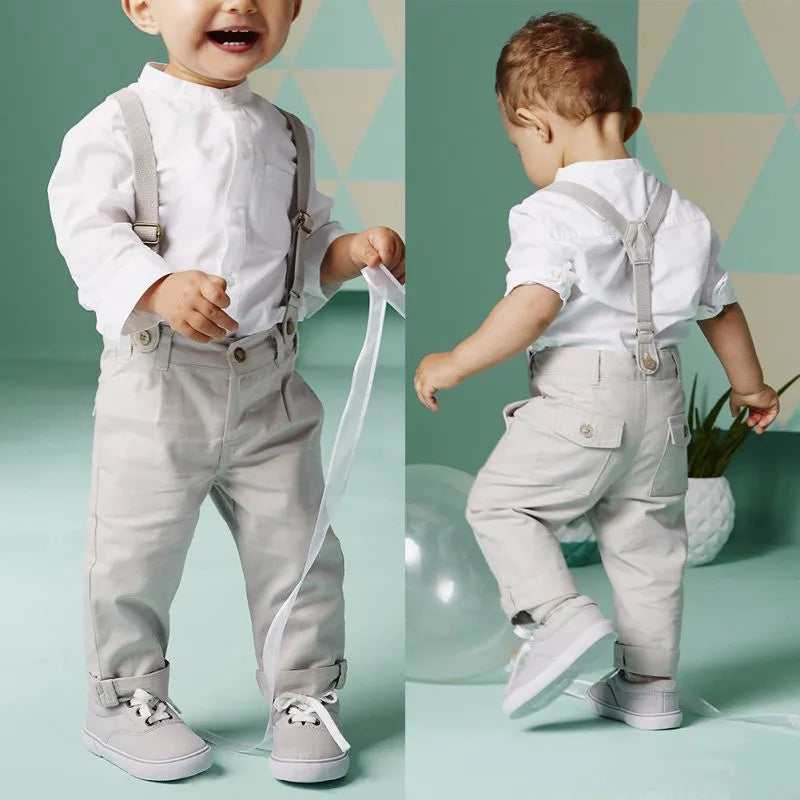Kids Clothes Boys Suits Toddler Clothing Set Summer Baby Suit Shorts Shirt Children Formal Wedding Party Costume Autumn Shello's Creative Boutique