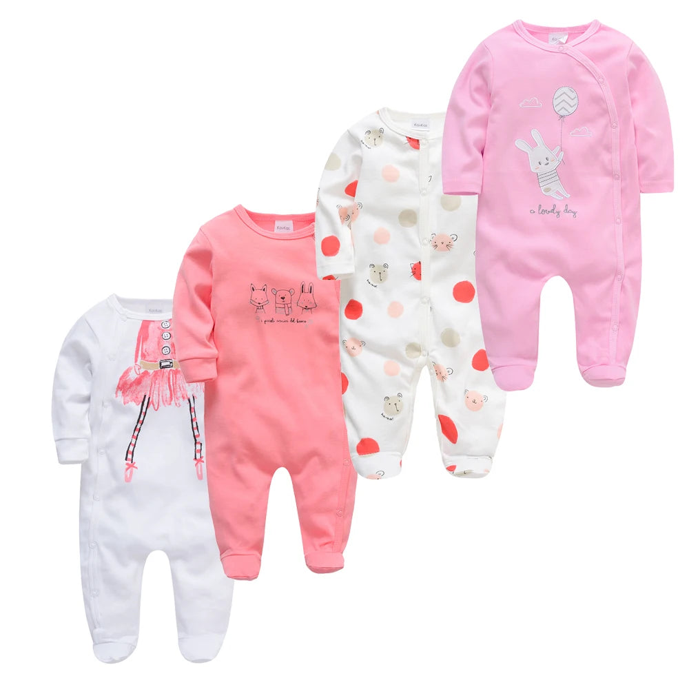 4 pcs/lot New Born Body Bebes Clothing Shello Creative Boutique