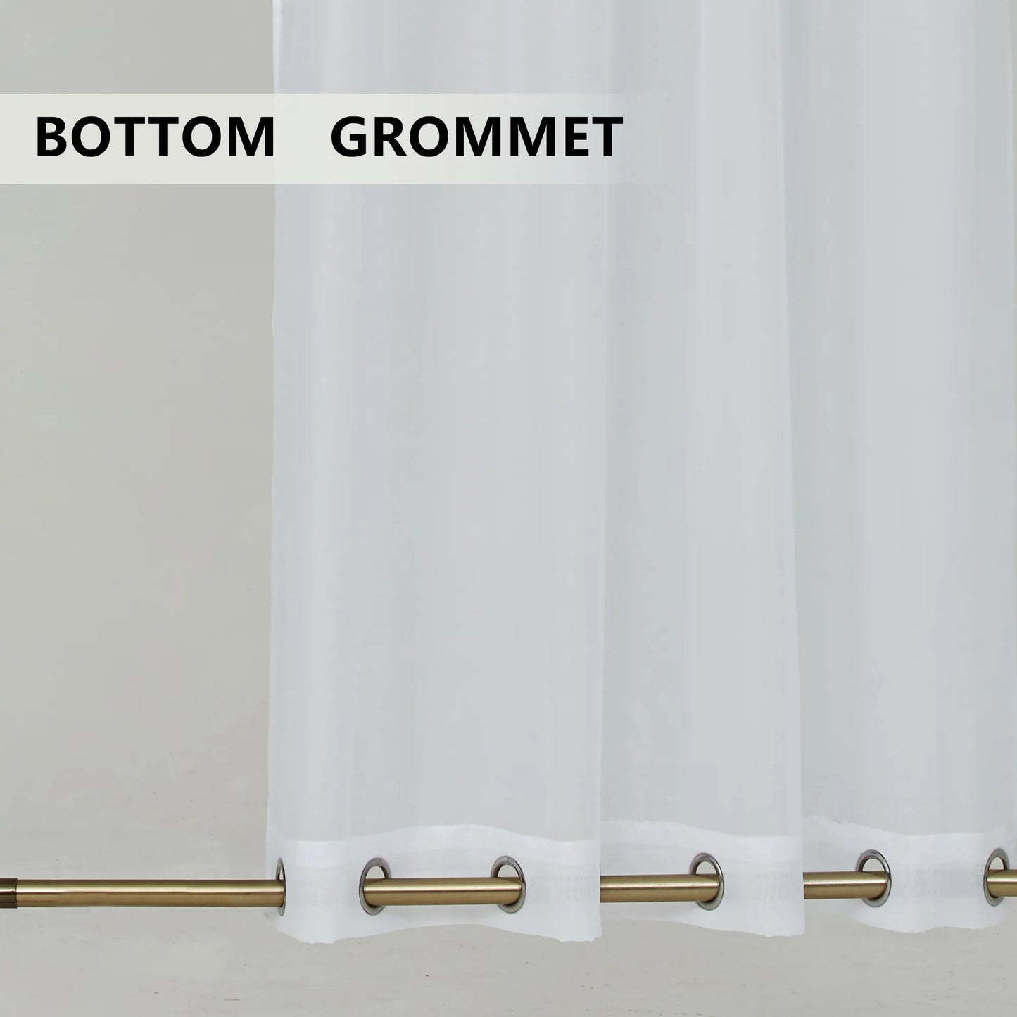 Outdoor Waterproof Sheer Curtains - Wind-Break Drapes for Porch, Gazebo, Deck & Pergola