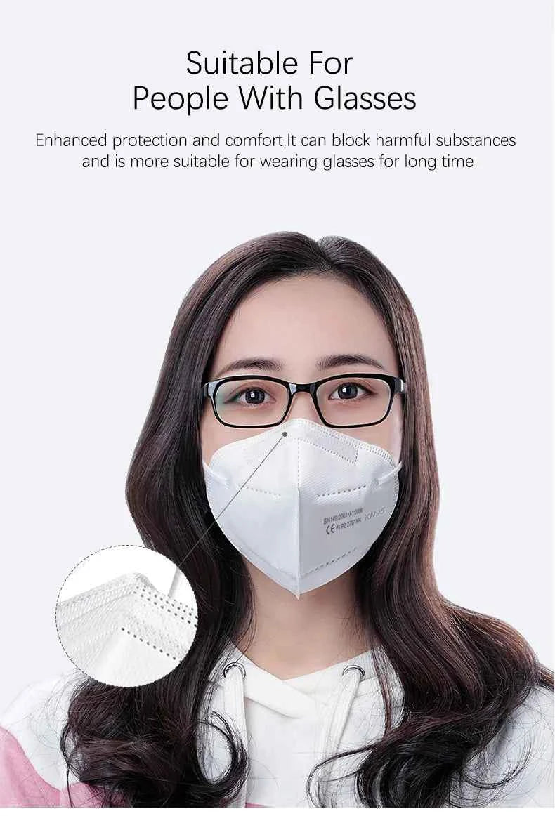 10-200Pcs KN95 CE FFP2 face Masks Approved 5 Layers Filter Protective Health Care Mouth Mask FFP2  Reuseable Mouth KN95 ffp2Mask