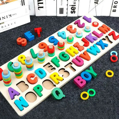 Wooden Montessori Shape & Colour Matching Board - Educational Toy Age 3+ - Shello's Creative Boutique