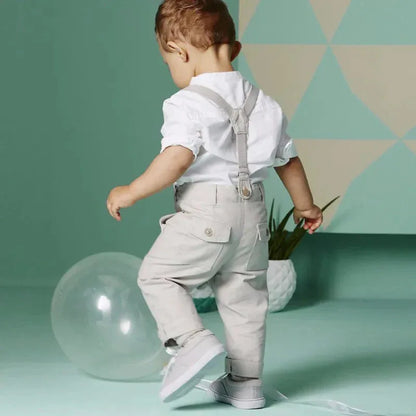 Bobora Baby Boys' 4-Piece Formal Suit Set – Elegant Outfit for Weddings, Christenings & Parties (0–6m, 4–6y) - Shello's Creative Boutique