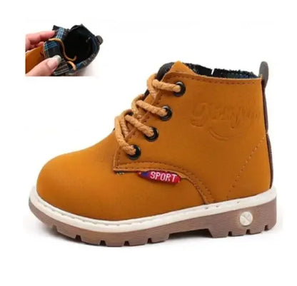 Autumn/Winter Martin Boots – Soft Leather Sporty Casual Shoes for Boys & Girls (Sizes 21–30) - Shello's Creative Boutique