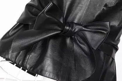 Faux Leather Vest with Fur Collar - Sleeveless Winter Coat - Shello's Creative Boutique