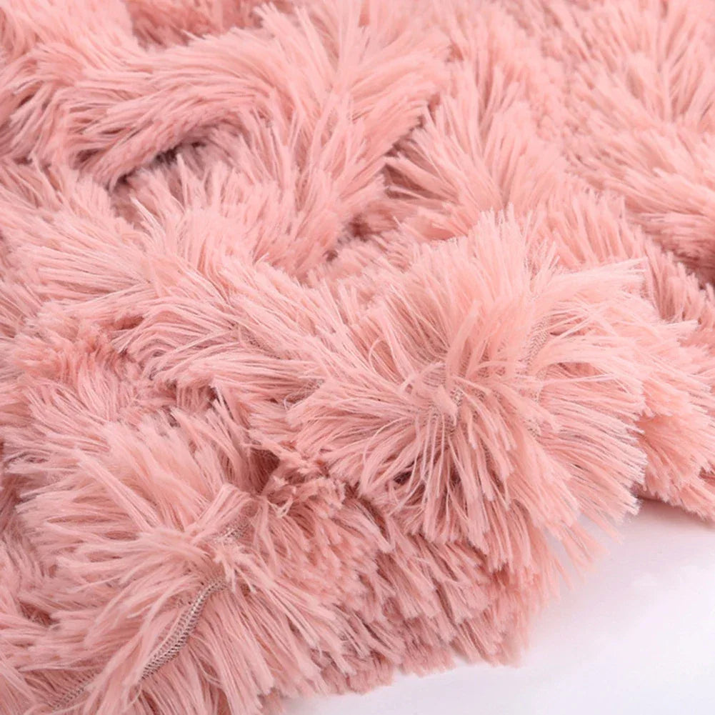 80x120cm 1pc Soft Warm Fluffy Shaggy Bed Sofa Bedspread Children SafetyBedding Sheet Throw Home Decoration Comfortable Blanket - Shello's Creative Boutique