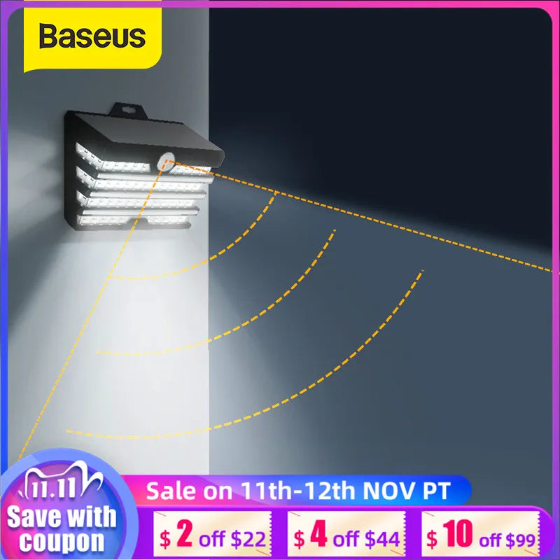 Baseus LED Solar Light Outdoor Solar Garden Lights Motion Sensor Wall Lamp Waterproof Solar Powered Garden Landscape Lawn Lamp eprolo
