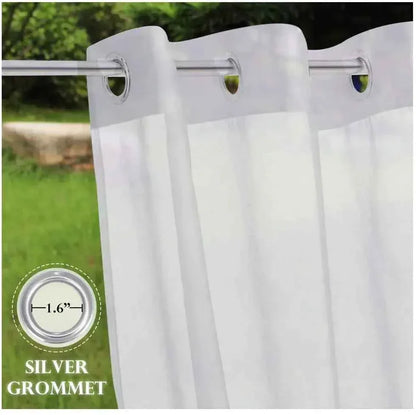 Outdoor Waterproof Sheer Curtains - Wind-Break Drapes for Porch, Gazebo, Deck & Pergola - Shello's Creative Boutique