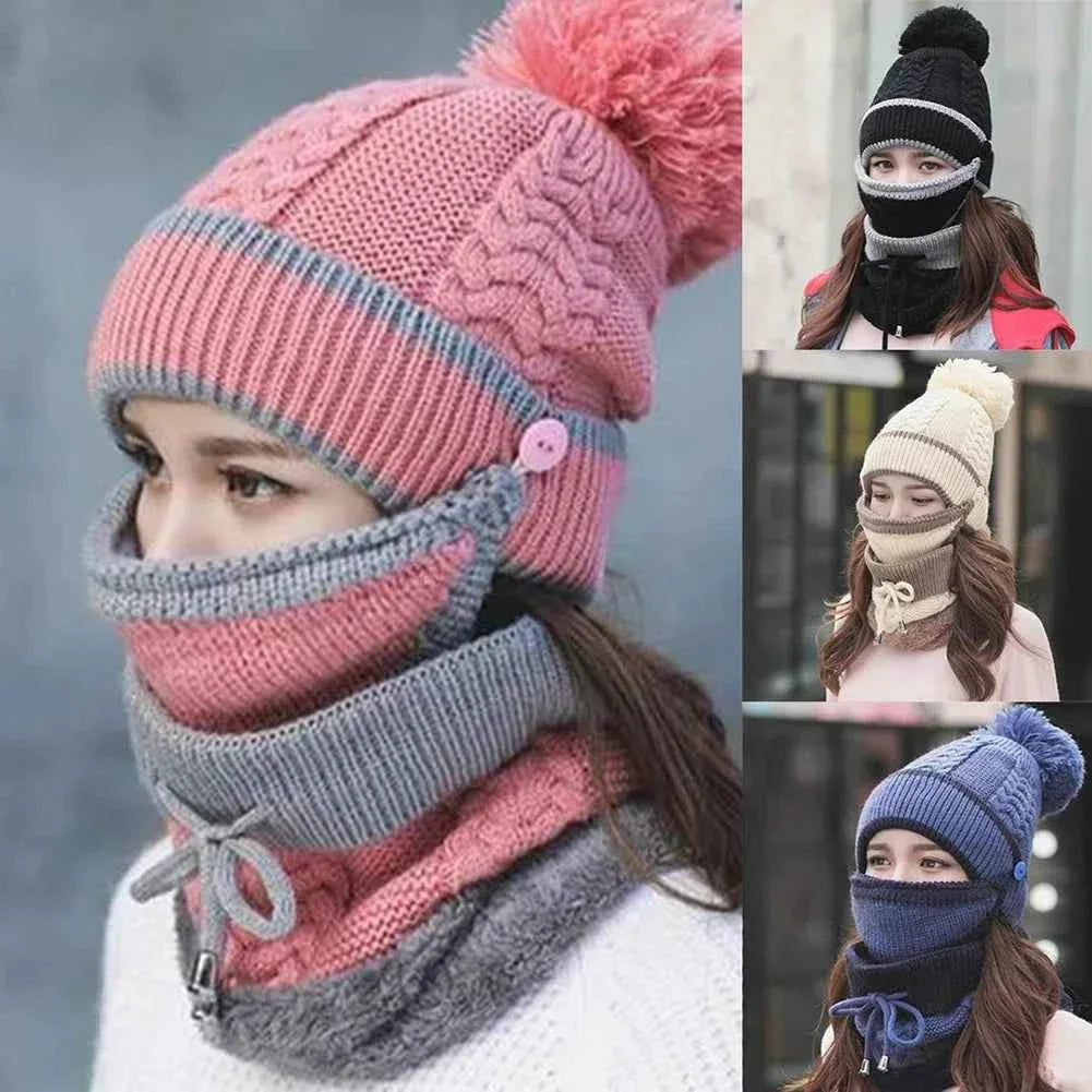 3-Piece Winter Set - Knitted Hat, Scarf & Gloves - Shello's Creative Boutique
