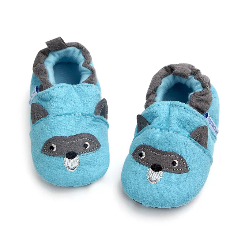Cartoon Fox Baby Girls Winter Warm First Walkers Cotton Children Home Shoes Kids Toddler Slippers Baby First Walkers Moccasins eprolo