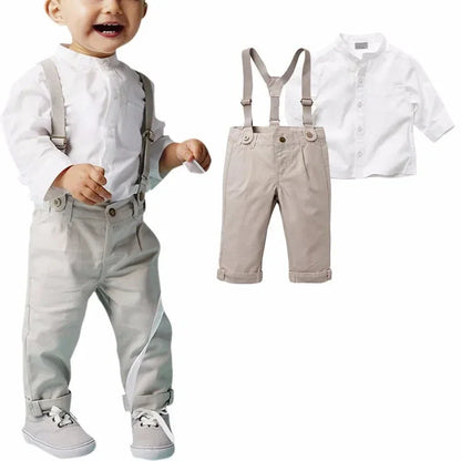 Bobora Baby Boys' 4-Piece Formal Suit Set – Elegant Outfit for Weddings, Christenings & Parties (0–6m, 4–6y) - Shello's Creative Boutique