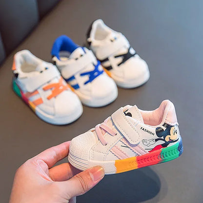 Disney Autumn Baby Sneakers – Soft Bottom Rainbow Casual Shoes - Shello's Creative Boutique