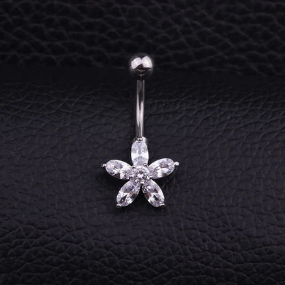 Sun Face Belly Button Bar Navel Ring Body Piercing Jewellery