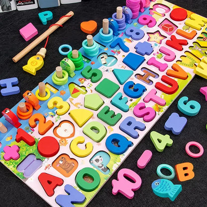 Wooden Montessori Shape & Colour Matching Board - Educational Toy Age 3+ - Shello's Creative Boutique