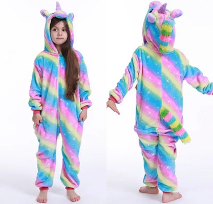 Unicorn Onesie Pajamas - Magical Animal Cartoon Sleepwear (Kids) - Shello's Creative Boutique