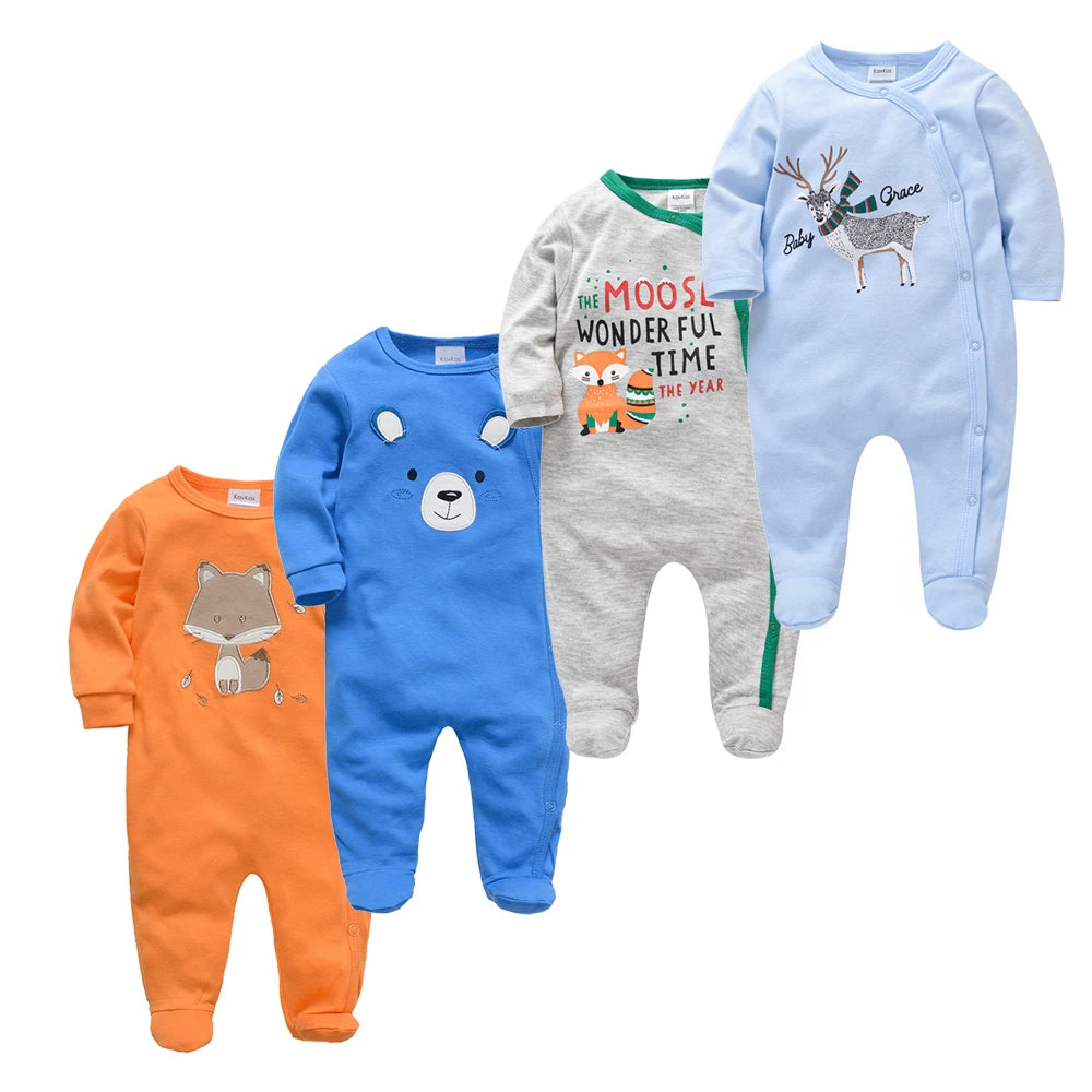 4 pcs/lot New Born Body Bebes Clothing Shello Creative Boutique