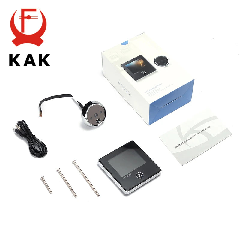 KAK 2.8 Inch LCD Smart Peephole Doorbell with IR Night Vision & Photo Recording