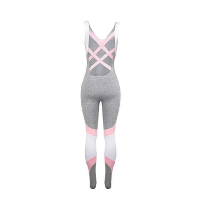 Women's Yoga Set with Sexy Back Cutout for Chic Fitness and Jogging - Shello's Creative Boutique