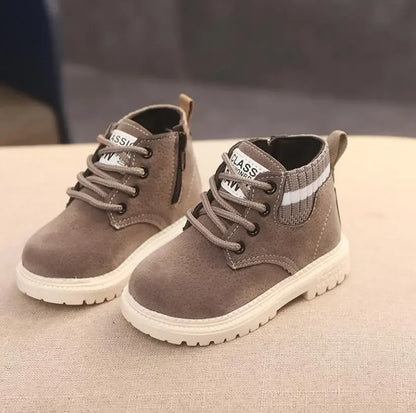 Autumn/Winter Martin Boots – Soft Leather Sporty Casual Shoes for Boys & Girls (Sizes 21–30) - Shello's Creative Boutique