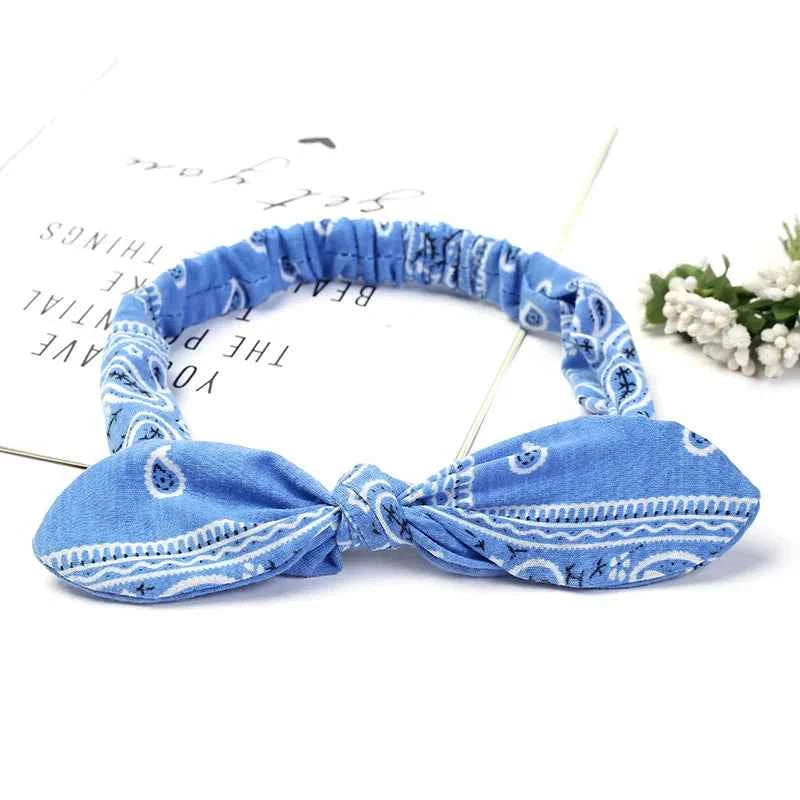 New Women Suede Soft Solid Print Headbands Vintage Cross Knot Elastic Hairbands