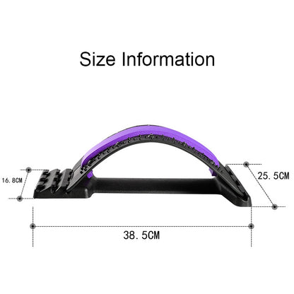 Lumbar Traction Stretching Device Posture Corrector Waist Support Spine Pain Relief Back Massage Stretcher, White Purple, Black Green, Black Blue, Black Purple, Black Red, Red White, White Green, White Blue
