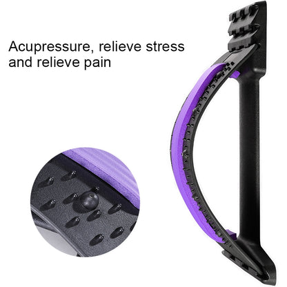 Lumbar Traction Stretching Device Posture Corrector Waist Support Spine Pain Relief Back Massage Stretcher, White Purple, Black Green, Black Blue, Black Purple, Black Red, Red White, White Green, White Blue