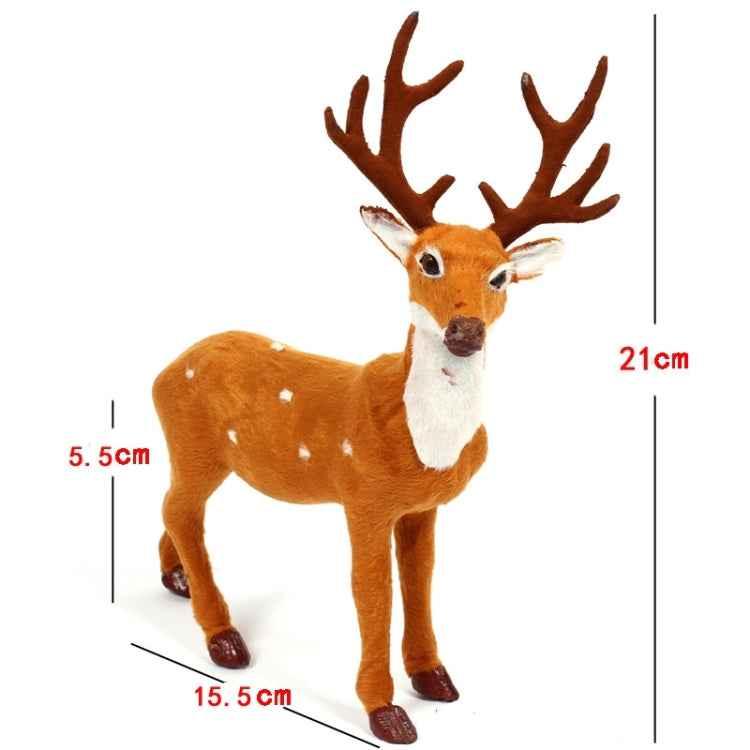 Christmas Simulation Deer Christmas Decoration, Size: 21*15.5*5.5cm - Shello's Creative Boutique