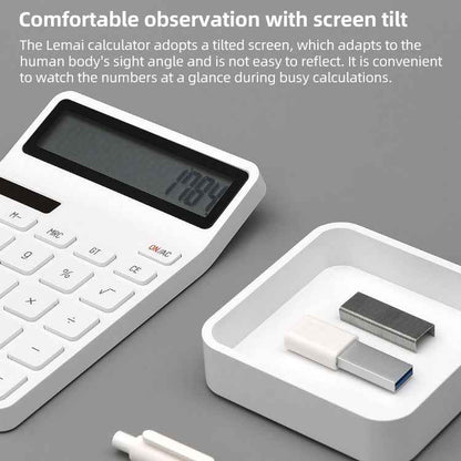 Original Xiaomi Youpin LEMO Rice Calculator 12-bit LED Display ABS Material 6 Degree Angle