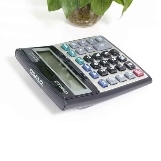 OSALO OS-2TV 12 Digits Desktop Tax Rate Calculator Solar Energy Dual Power Calculator