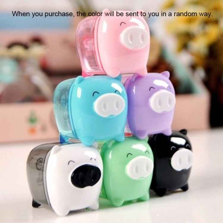 Deli Mini Pig Manual Pencil Sharpeners Kids Friendly at Home Office School, Random Color Delivery