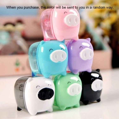 Deli Mini Pig Manual Pencil Sharpeners Kids Friendly at Home Office School, Random Color Delivery