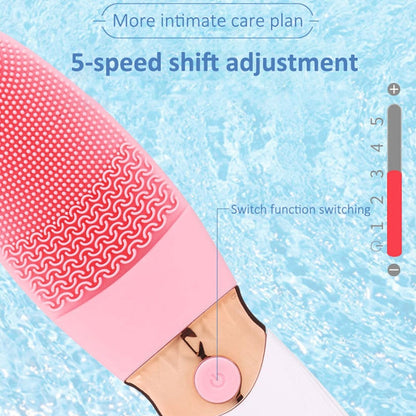 CNaier AE-618 Battery-powered Silicone Acoustic Wave Face Skin Care Electric Facial Cleanser, AE-618(Orange), AE-618(Pink), AE-618(Green), AE-618(Blue) SUNSKY