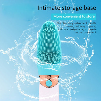 CNaier AE-618 Battery-powered Silicone Acoustic Wave Face Skin Care Electric Facial Cleanser, AE-618(Orange), AE-618(Pink), AE-618(Green), AE-618(Blue) SUNSKY