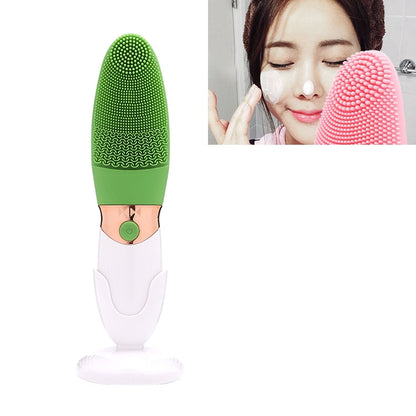 CNaier AE-618 Battery-powered Silicone Acoustic Wave Face Skin Care Electric Facial Cleanser, AE-618(Orange), AE-618(Pink), AE-618(Green), AE-618(Blue) SUNSKY