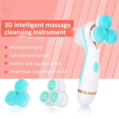 CNaier AE-878 USB Charging Silicone Face Skin Care Electric Facial Cleanser, AE-878(Pink), AE-878(Blue) SUNSKY