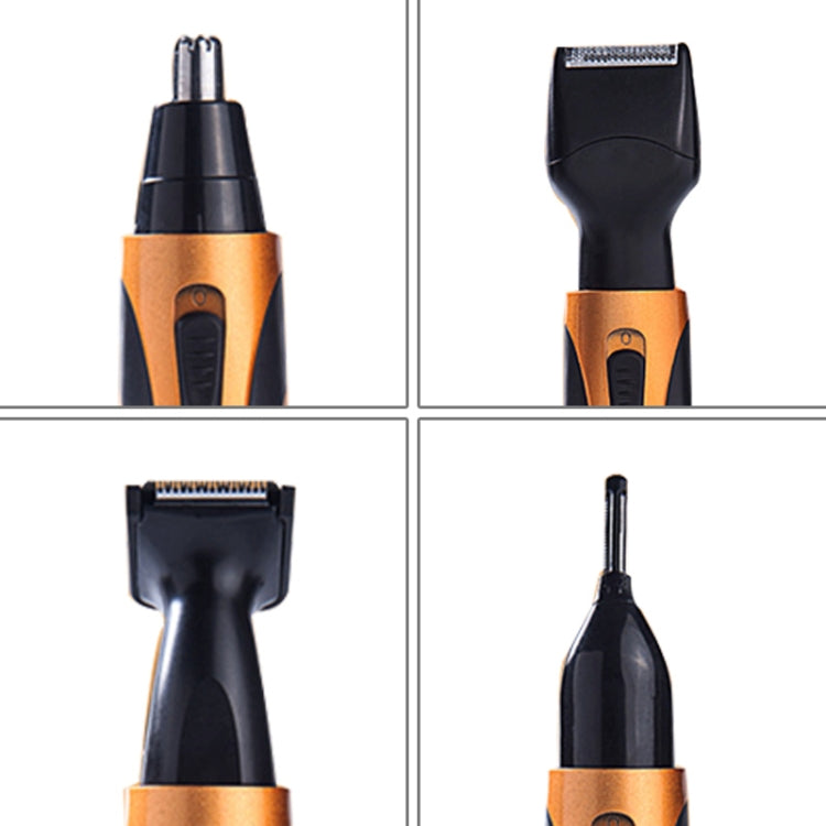 SPORTSMAN Four-in-one USB Rechargeable Ear Nose Trimmer Beard Face Shaver Eyebrows Hair Trimmer For Men(gold USB type), Gold USB Type - Shello's Creative Boutique