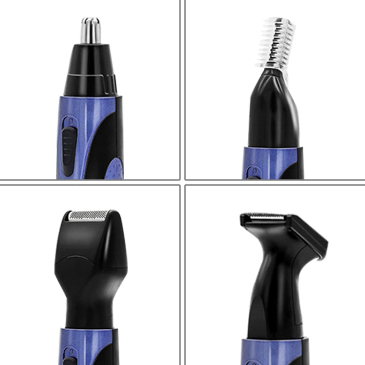 SPORTSMAN Four-in-one USB Rechargeable Ear Nose Trimmer Beard Face Shaver Eyebrows Hair Trimmer For Men(blue USB type), Blue USBType - Shello's Creative Boutique